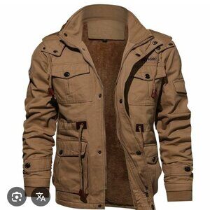 American Eagle Size Medium (M) Men's Military Style Fleece Lined Cotton Cargo Ja